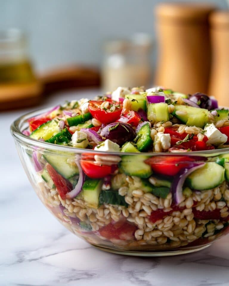 Greek-Style Barley Mediterranean Salad Recipe