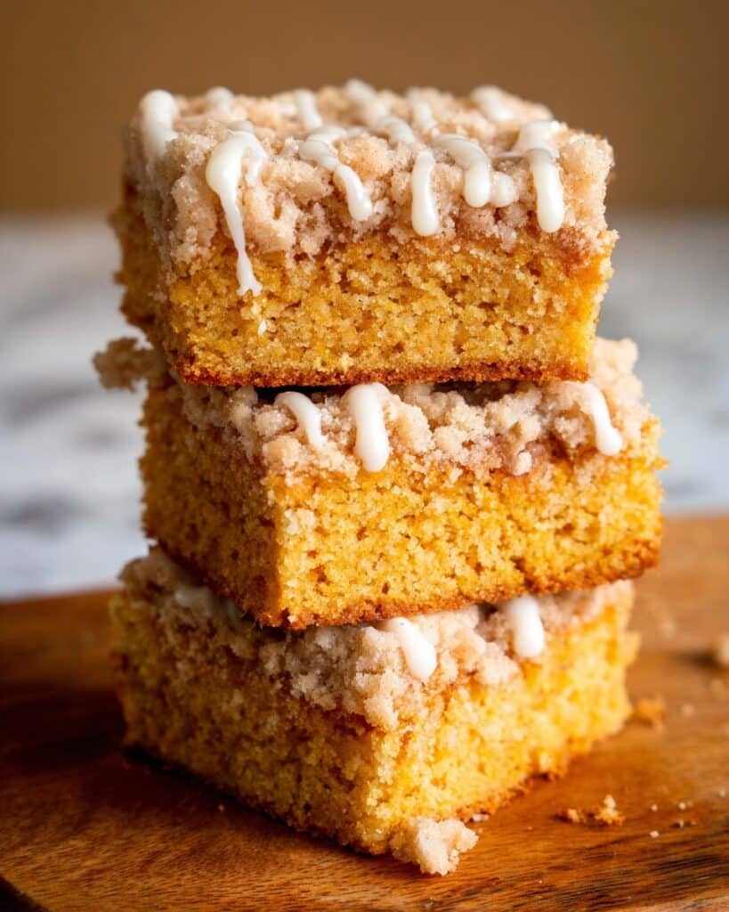 Pumpkin Coffee Cake with Spiced Streusel and Vanilla Glaze Recipe