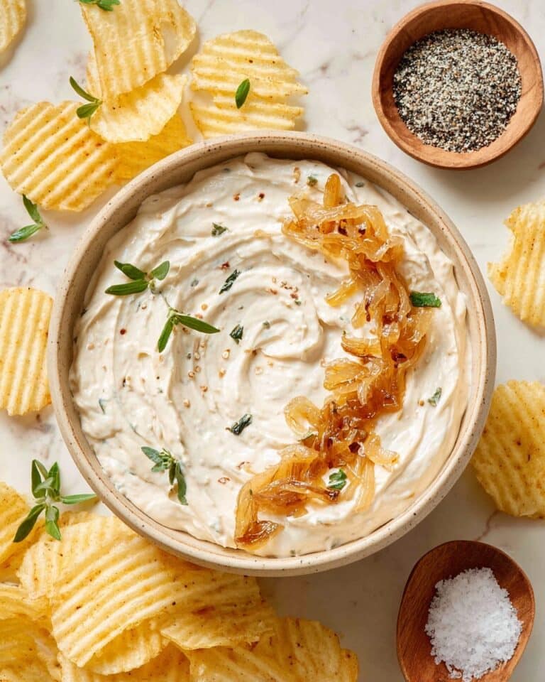 Greek Yogurt French Onion Dip with Caramelized Onions Recipe