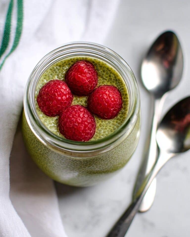 Raspberry Matcha Chia Seed Pudding Recipe