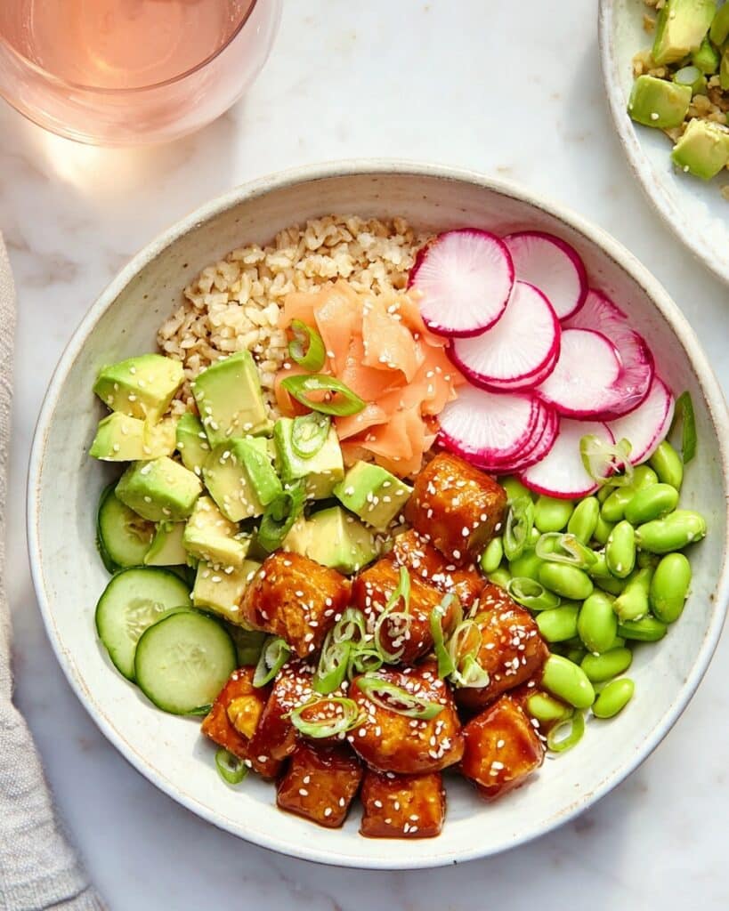 Crispy Miso Tofu Poke Bowl Recipe