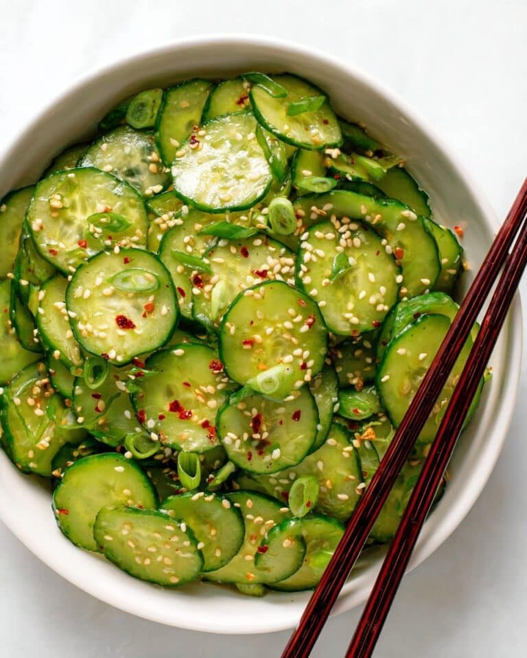 Spicy Chili Crisp Cucumber Salad Recipe