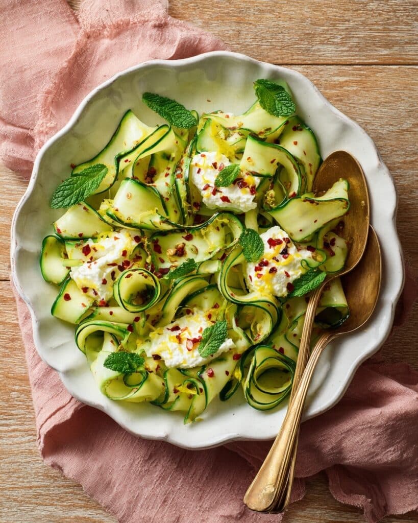 Zucchini Salad with Tofu Ricotta Recipe