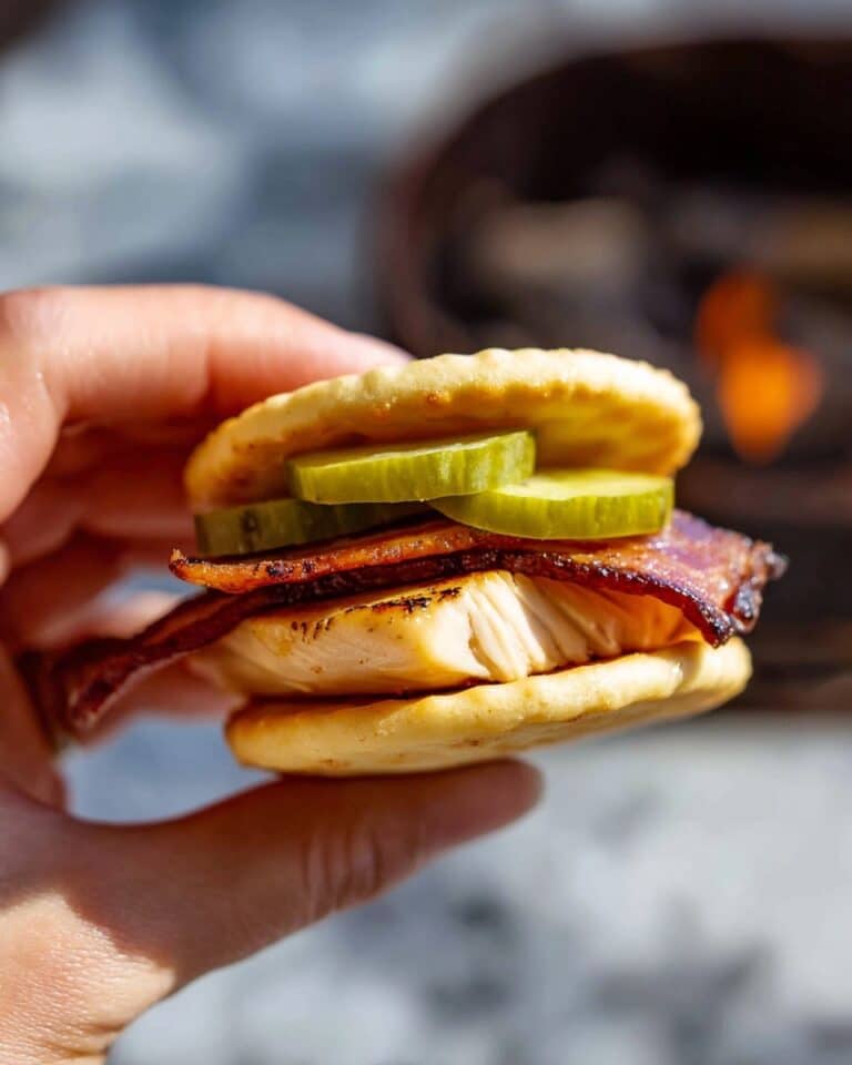 Savory S’mores with Babybel Cheese, Salami, and Pepperoncini Recipe