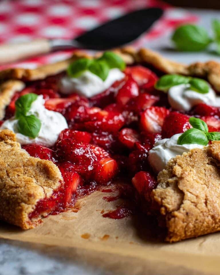 Sweet Sourdough Galette with Fresh Strawberries Recipe